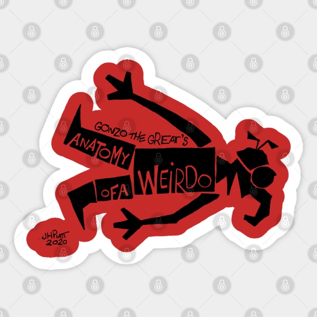 Anatomy of a Weirdo Sticker by UzzyWorks